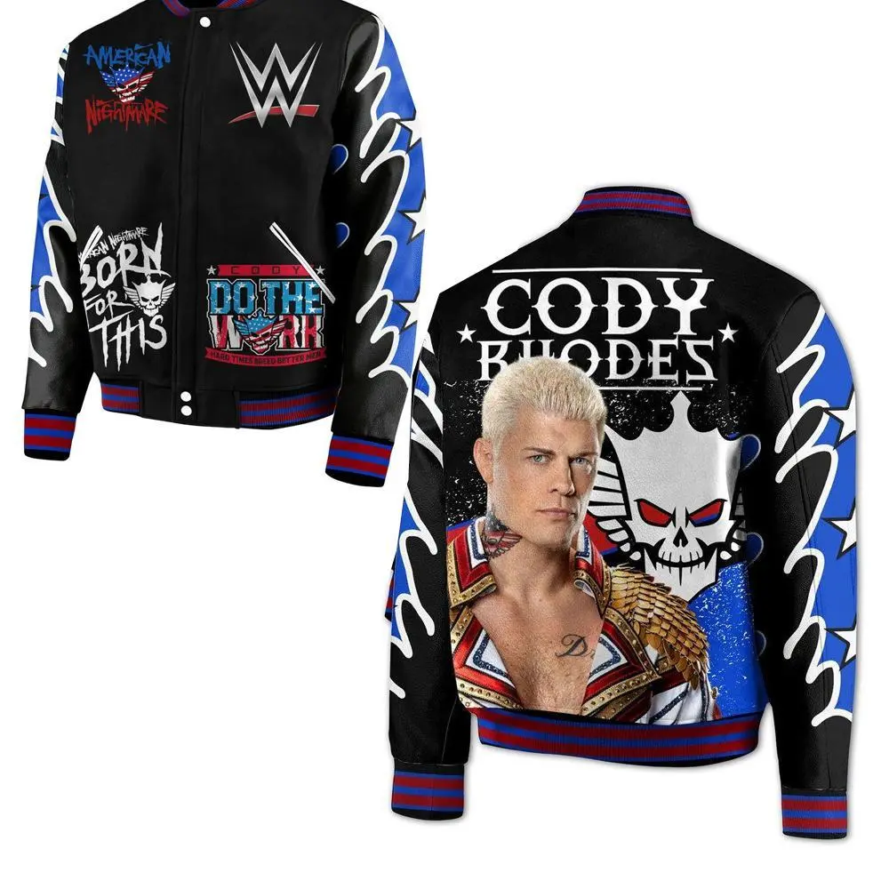 Cody Rhodes Roman Reigns OTC Rey Mysterio Rhea Ripley Jey Uso Do The Work Baseball Jacket