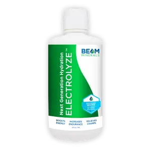 BEAM MINERALS Electrolyze™ - Liquid Electrolyte Replenishment 32 fl oz 1 Month Supply Boosts Energy Increases Endurance Relieves Cramps