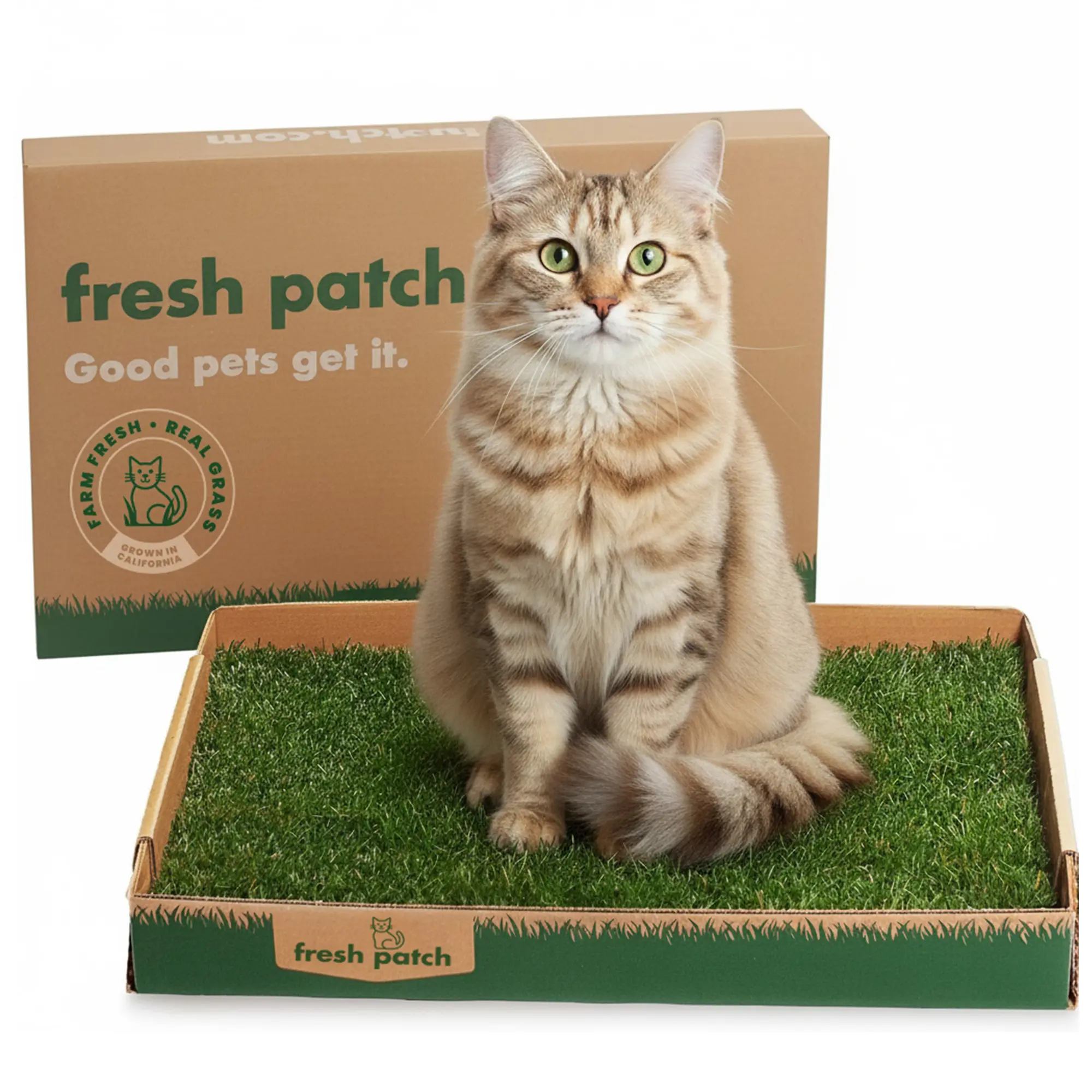Fresh Patch REAL GRASS for Cats (Standard Size)