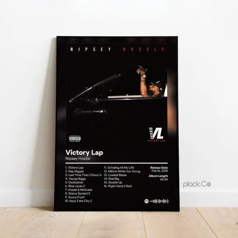[40% OFF] [UNFRAMED]    Nipsey Hussle Victory Lap Poster, Hip Hop Wall Art, Album Cover Print, Music Legend Poster