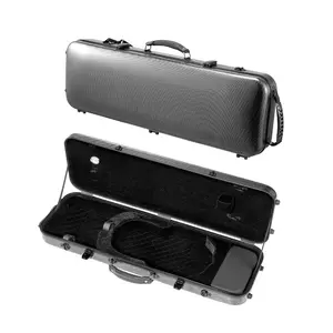 VEVOR 4/4 Full Size Violin Case, Built - in Hygrometer, Lightweight Portable Travel Carrying Bag, with Plush Lining, Dual Shoulder Straps, Anti - Scratch, Professional Triangular Shape, for Violin, BlackVEVOR Super Brand Day