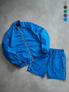 Men's Sports Two-Piece Outfit Polyester Regular Fit Quick-Drying Breathable Sun-Protective Comfortable for Spring Summer Autumn Outdoor Everyday Workouts