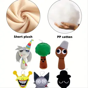 Sprunki Plush Toys,5 Adorable Character Choices, Cute Stuffed Animals for Kids, Boys & Girls, Cozy Home Decor Gift，Sprunki Soft and Funs Stuffed Toys Dolls for Fans and Friends Christmas Birthday sprunki plushies Squishies Teddy Bear