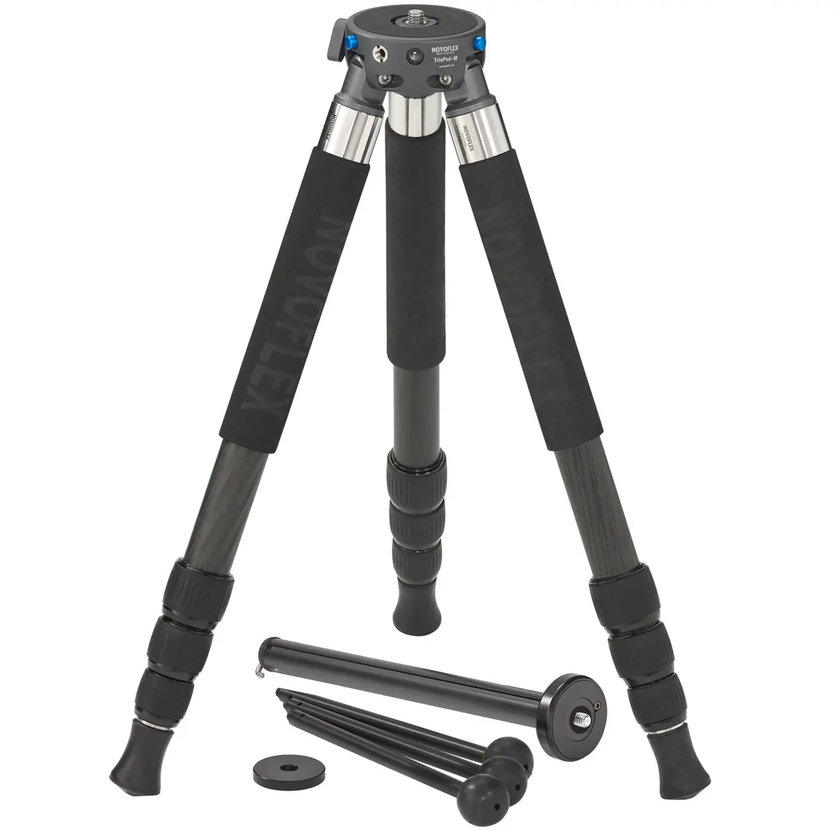 Novoflex TrioPod-M Durable Portable Camera Tripod Base, 4-Section Carbon Fiber Legs & Mini Legs, Camera Stand Accessory