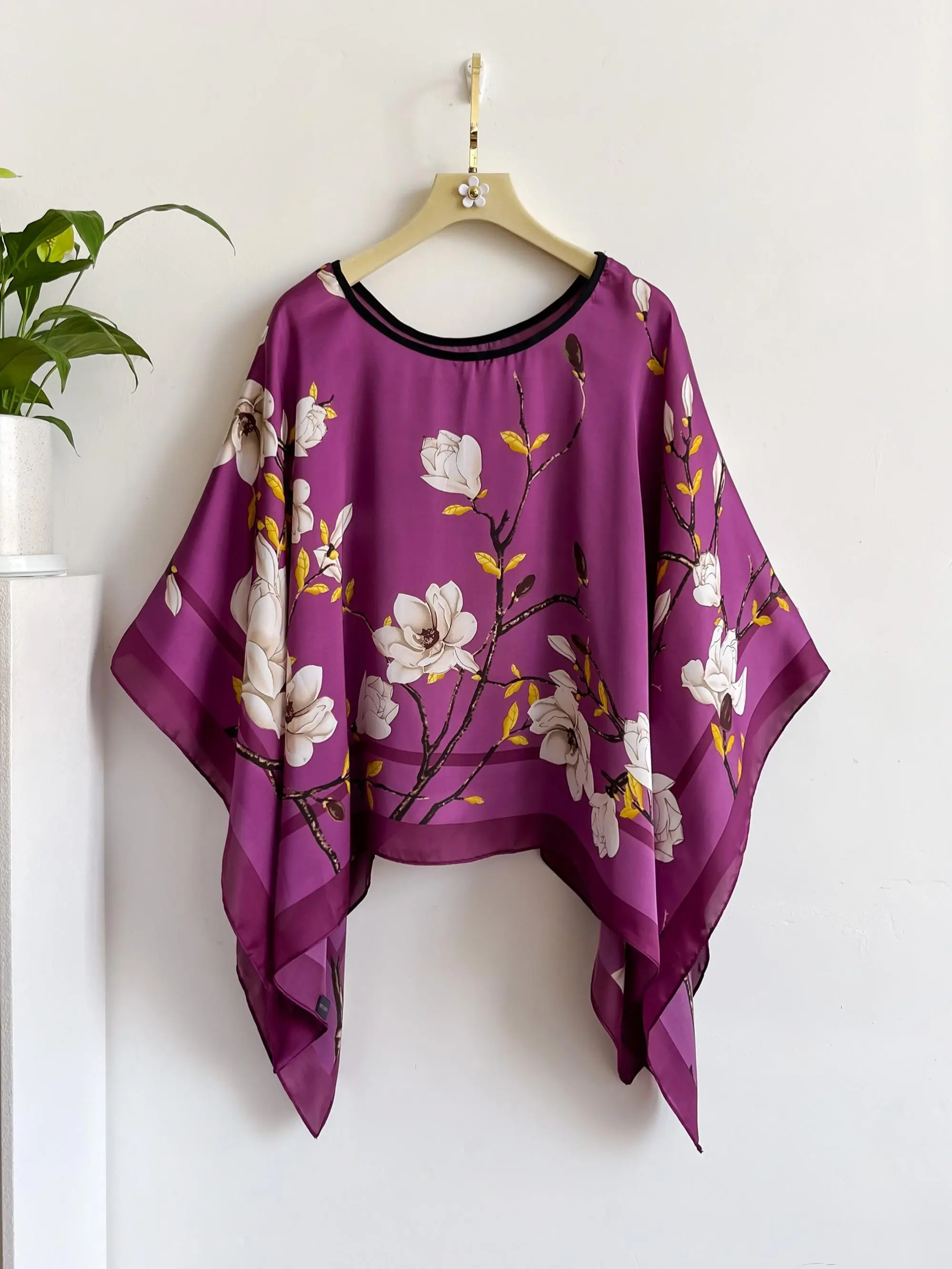 Women's Floral Print Vintage Design Cape Shawl, Casual Elegant Open Front Cape Shawl for Autumn Daily Wear, Fashion Accessories for Women & Girls, Clothes, Womenswear, Lady