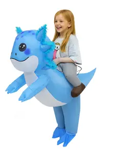 Halloween Party Luminous Dinosaur Ride-On Inflatable Costume for Kids and Adults Pink Fuzzy Design Perfect for Festive Events Mouse-Themed Girls' Birthday Dress