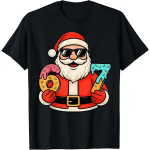 Funny Santa 67 Ice Cream Drip Christmas Xmas Teens Boys  T-Shirt