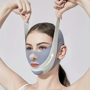 1 piece of premium face lift strap - fragrance-free, chin reduction and firming face bandage, sleep support, double chin correction and lift, breathable nylon material, ideal gift for Valentine's Day, Halloween, Easter, birthday, comfortable mask design