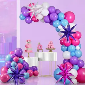 108 PCS K-Pop Theme Balloon Kit Purple & Pink in Various Sizes for Music Fans & Birthday Decor