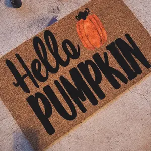 Hello Pumpkin Doormat - Perfect for Autumn Season