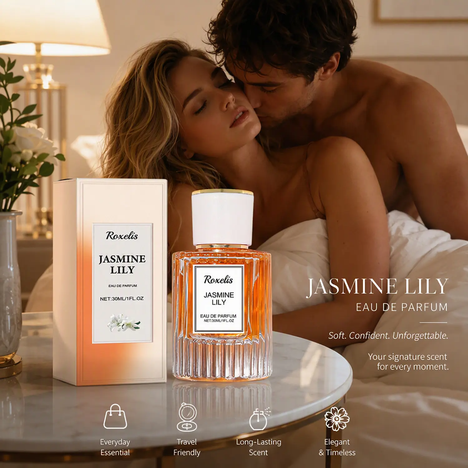 Women's Pheromone Perfume, with pheromone infusion, long-lasting lily & berry accents, made for her to make him long for you and enjoy a delightful night. Perfect for Valentine's, Mother's & Christmas. Women's Pheromone Fragrance. 30ml/1.0fl.oz. Portable.