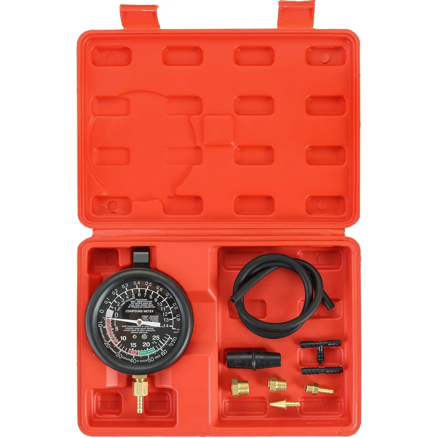 Vacuum and Fuel Pump Tester Gauge Kit, Automotive Diagnostic Tools and Gadgets for Carburetor Pressure Leak Checks, Car Repair Work Tools, Cars Accessories #fathersdaygift, Test Gauge Set, Car Tools