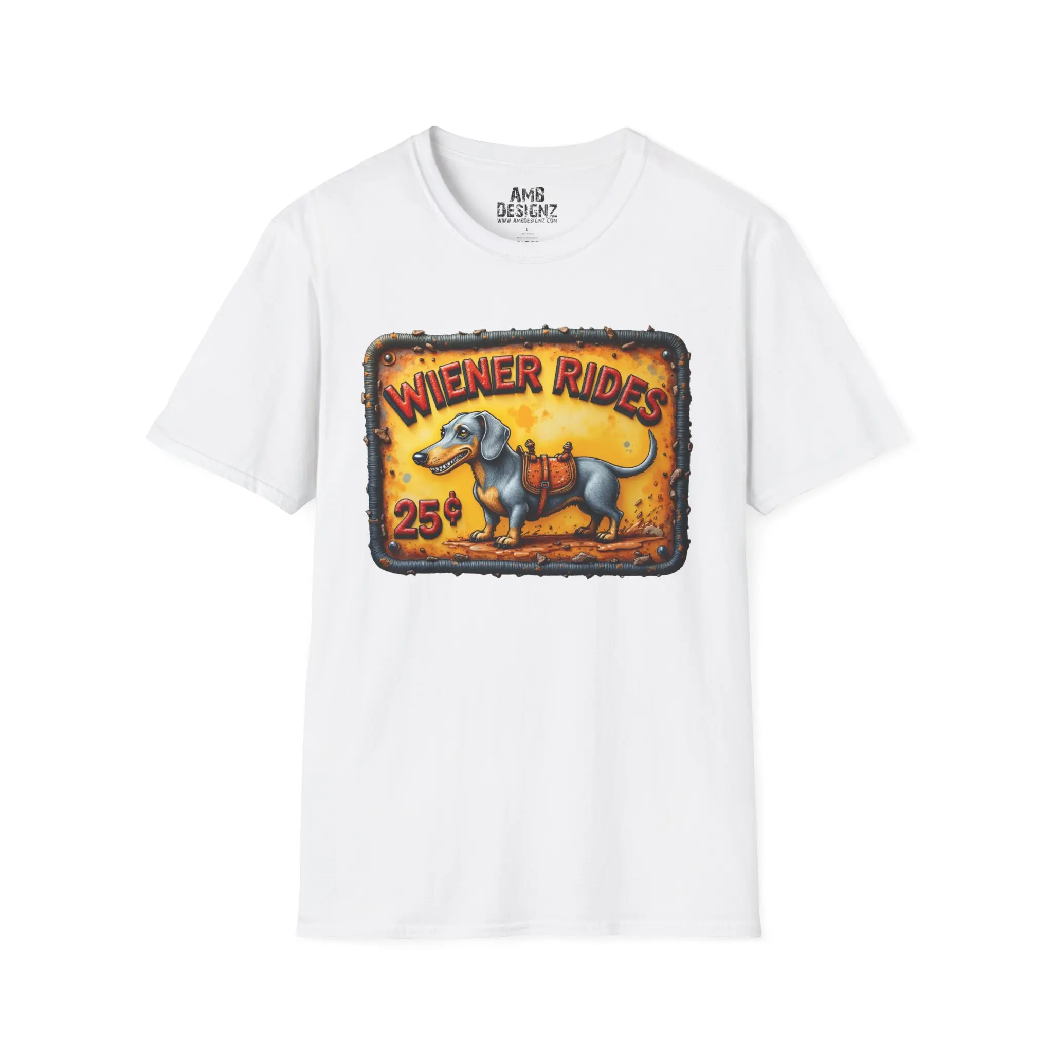 Wiener Rides Vintage Dachshund T-Shirt — Retro Carnival Sausage Dog Tee