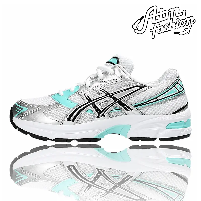 ASICS Gel-1130 White Aqua (GS) 1204A163-102 Youth Authentic Shoes Footwear Sneaker Trainer Comfortable Walking Fashion Trending Gift