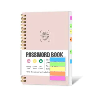 A6 Mini Password Journal, Portable Account Management Notebook with Category Tags, Coil, Ideal for Home Office Use