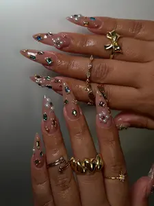 (MTO) Handcrafted Wearable Nail Art Best Selling Collection 10PCS Nude Fashion Hand Accessories