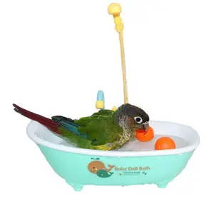 Bird Bathtub Parrot Bath Fountain Indoor Automatic With Faucet Shower Bathing Tub For Parakeet Conure Budgie Cockatiel Lovebird