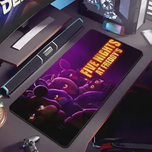 Five Nights at Freddy's Mouse Pad -Ultra-Smooth Desk Mat with Stitched Edges, Non-Slip Waterproof Rubber Base, Retro Gaming Design for Office & Home Computer Setup, Desk Accessories