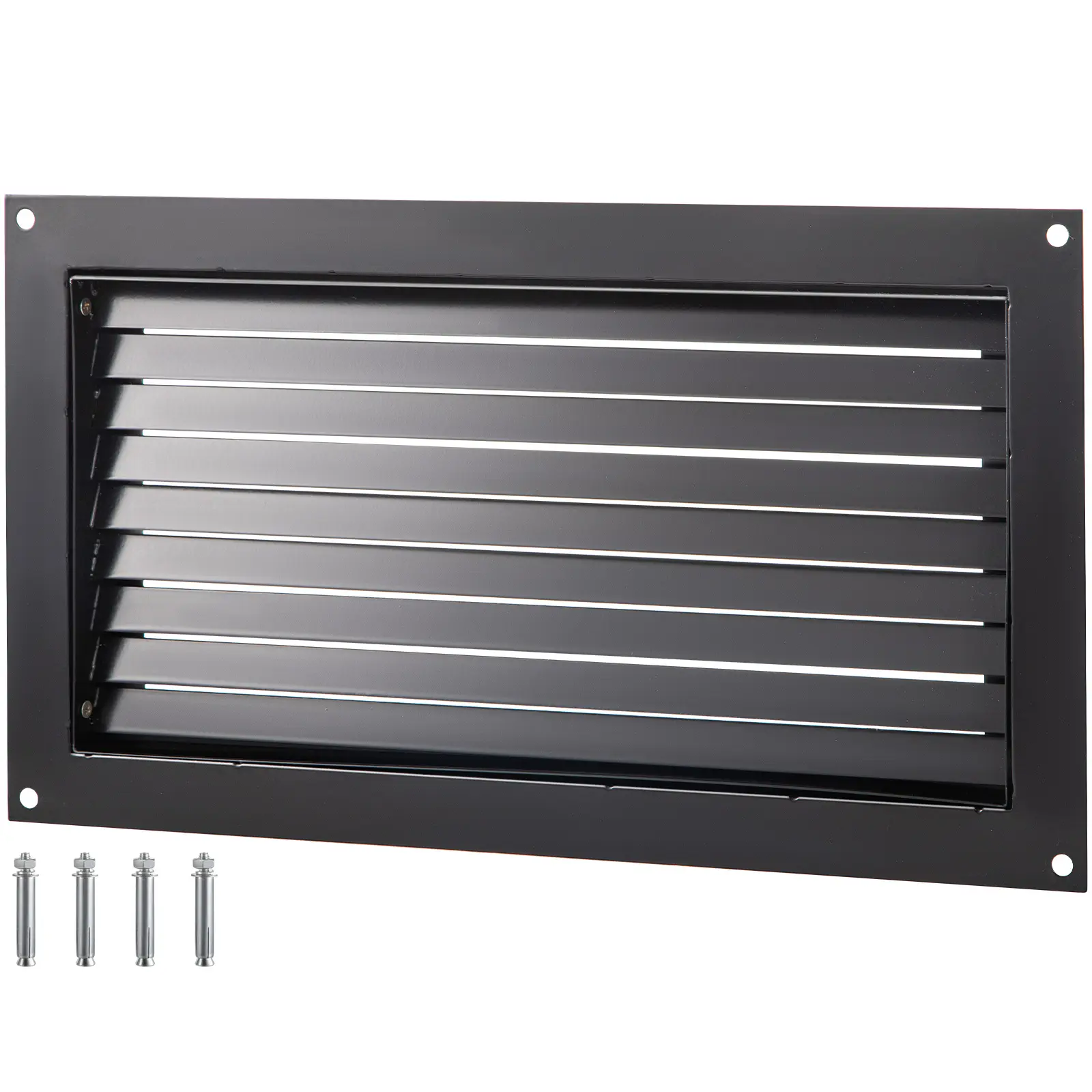 【summerfinds】VEVOR Foundation Flood Vent, 8\" Height x 16\" Width Flood Vent, to Reduce Foundation Damage and Flood Risk, Black, Wall Mounted Flood Vent, for Garages & Full Height Enclosures