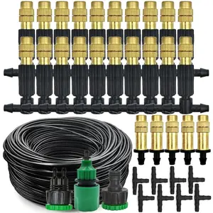 Garden Automatic Drip Irrigation Kit, Outdoor Misting Cooling System, Garden Irrigation Watering Kit, Watering Equipment for Patio Greenhouse – Efficient, Leak-Proof, Hassle-Free