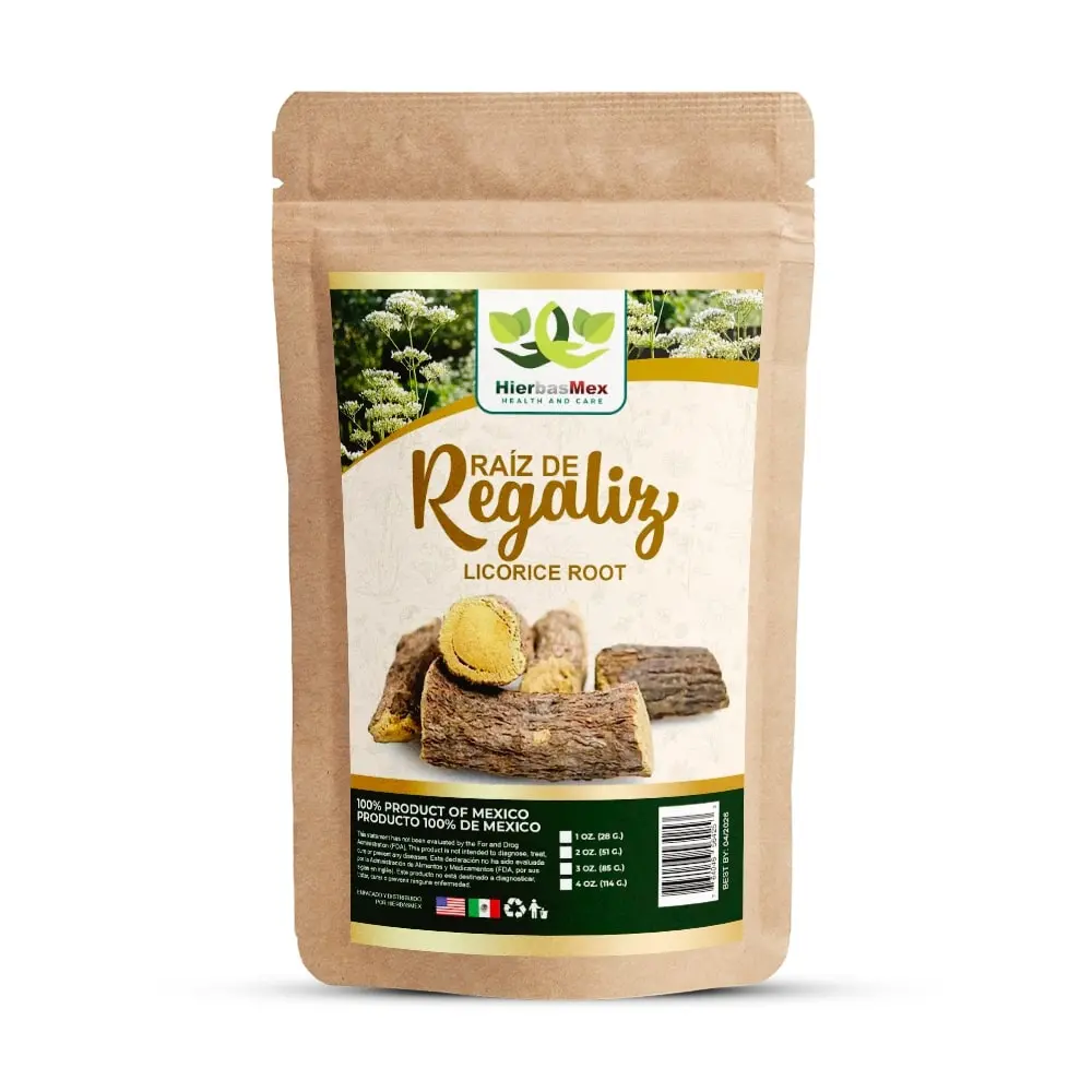 Raiz de Regaliz Licorice Root Herb Hierba Herbal Tea 4 oz.-113g Natural Mexican Herb Hierba Wild Crafted