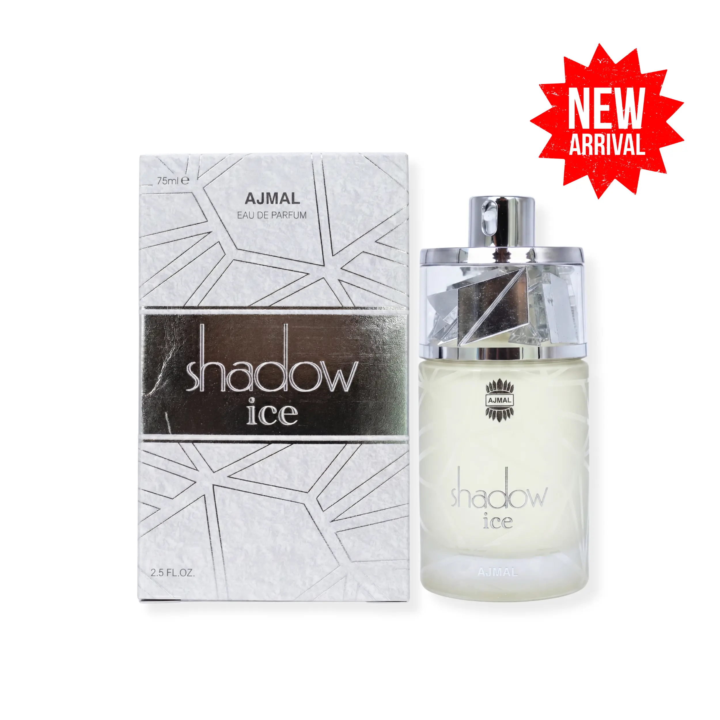 Ajmal Shadow Ice Unisex EDP, Long-Lasting Perfume with a Refreshing Citrus Blast and Musky Woody Base, Signature Scent for Adults, 75ml / 2.5 fl oz, 100 Ml Perfume, Thoughtful Gift, 3 To 3.9 Fl Oz, Bottle, Box, Daily Fragrance, Dubai Perfume Craftsmanship
