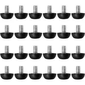 24 PCS 8mm x 1.25 M8 Adjustable Outdoor Furniture Leg Levelers, Screw-in Levelers Replacement for Outdoor Patio, Stainless Steel Screw-in Patio Furniture Leveling Feet