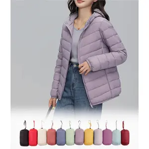 Running Jackets For Women,Women'S Packable Puffer Jacket Winter Light Weight Water-Repellent Quilted Coat With Hood,Winter Running Jacket-Packable Lightweight Winter Puffer Jacket