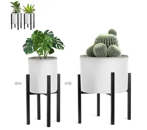 Sorbus Adjustable Metal Plant Stand, Flower Pot Holder 2-Pack