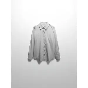 Crinkle Blouse-Grey