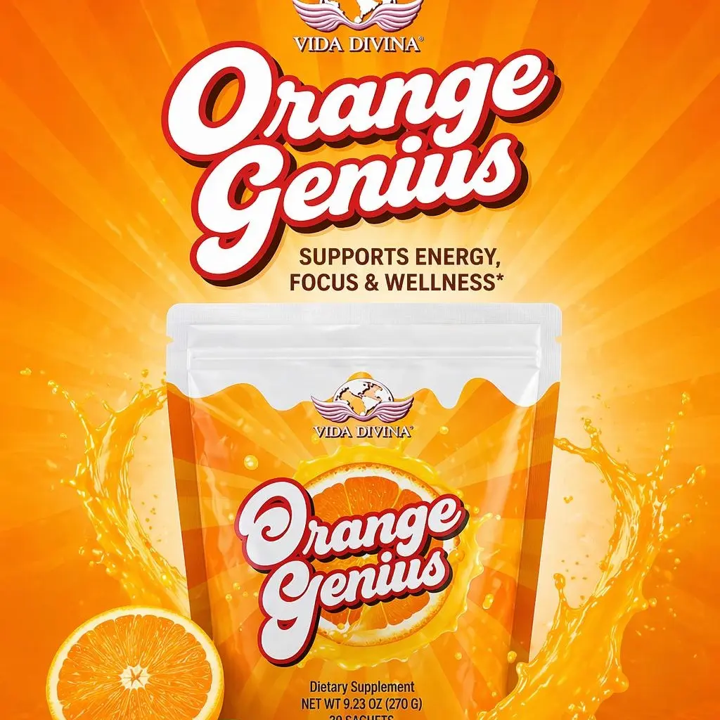 Orange Genius Drink Mix – Instant Orange Flavor Beverage Powder