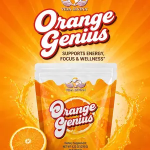 Orange Genius Drink Mix – Instant Orange Flavor Beverage Powder