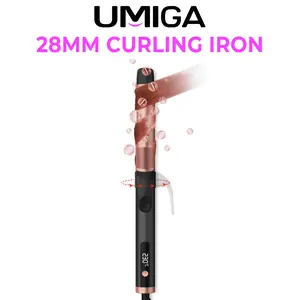 Negative Ion Curling Iron Rotating Hair Curler Black