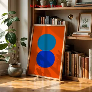 Wall arts Abstract Color Shapes Posters Blue Orange Canvas Prints Bedroom Decor Living Room Decor Artistic Home Decor Gift Unframed Art Wall Decoration Abstract Pattern Print