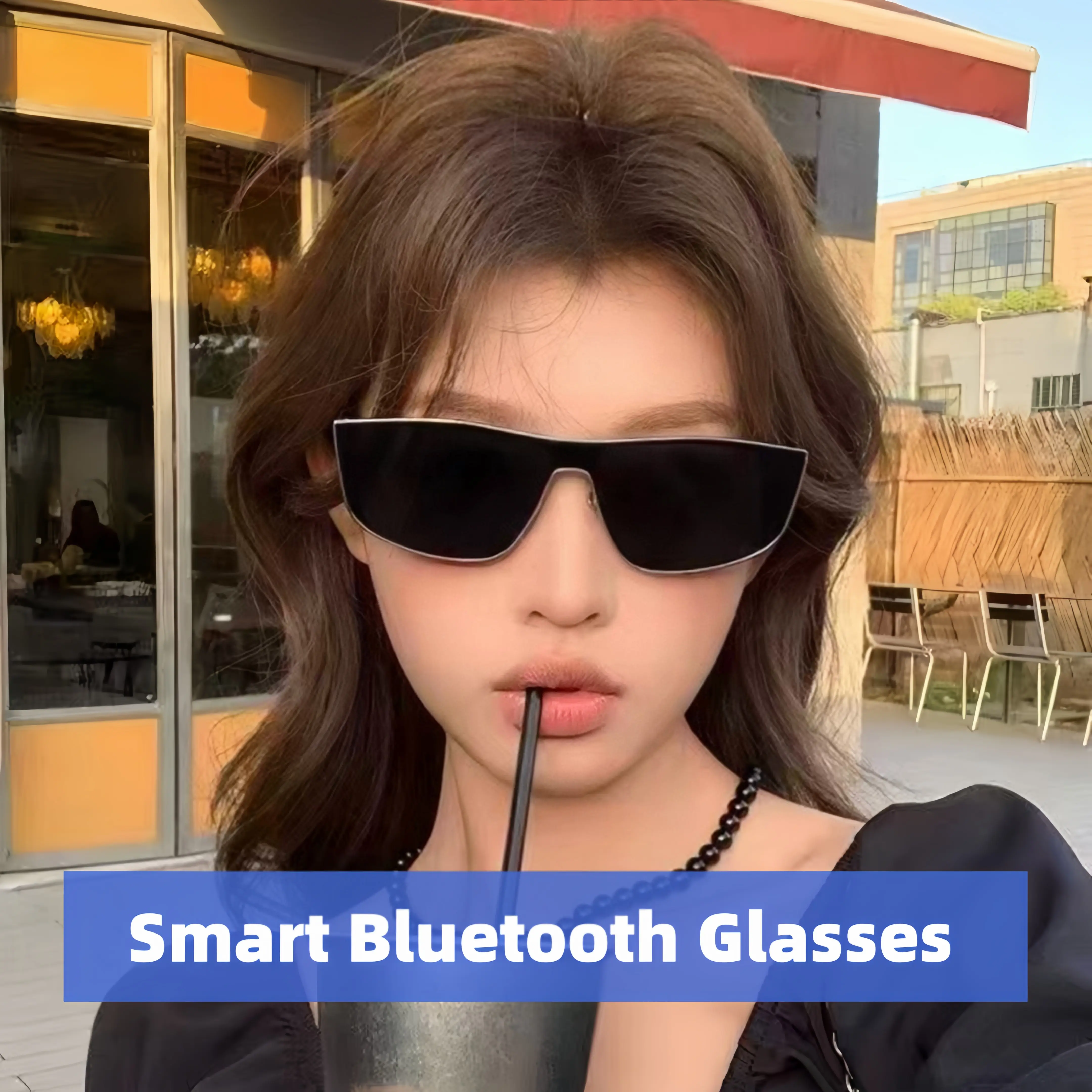 Multifunctional Audio Sunglasses - Wearable Bluetooth Smart Glasses, Rechargeable Batteries, UV Sun Protection, HD Sound, Hands-Free Calls, Music Control, Stylish Design, Outdoor Walking Use, Android-Compatible