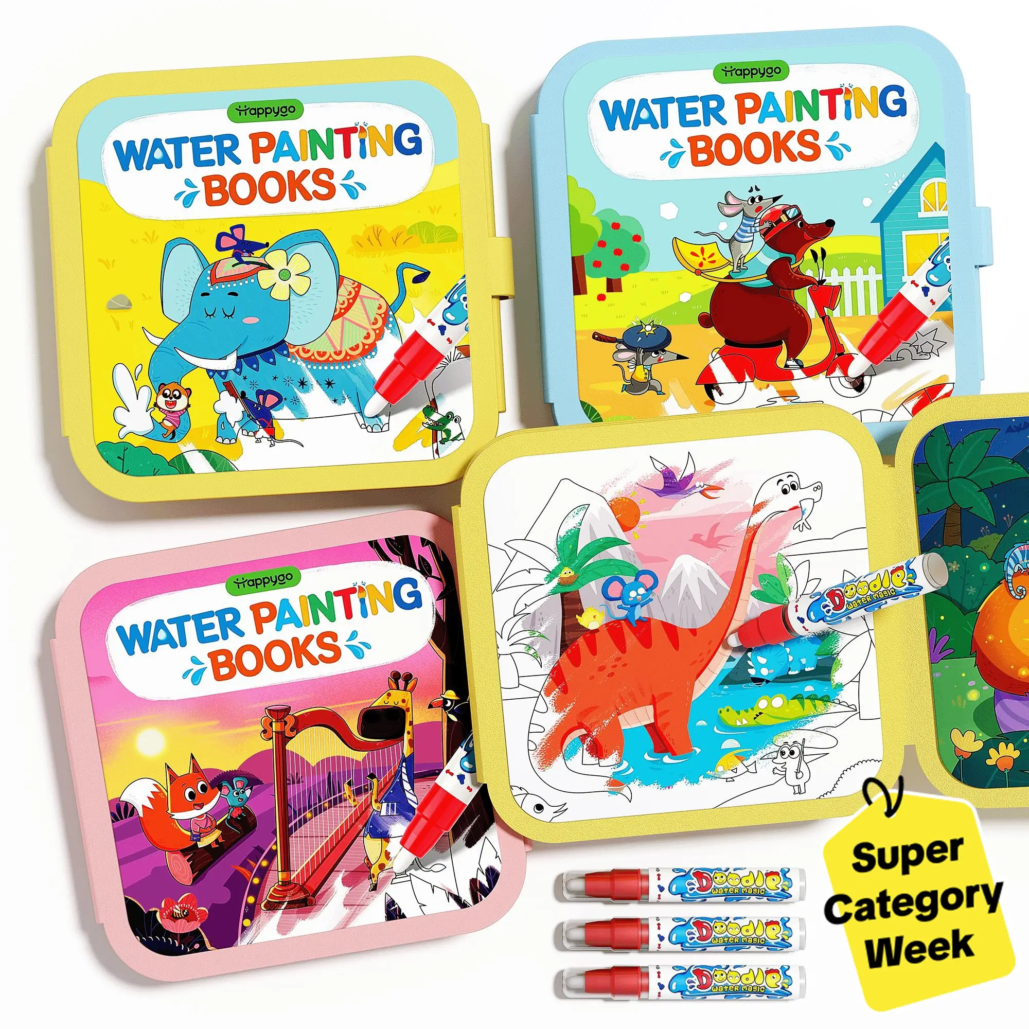 TimeTome Toddler Water Coloring Books - Reusable Fun Transportation & Pattern Themed Quiet Time Activities, Travel Toys for Young Minds, Educational Arts & Crafts Supplies,back to school,back to school haul