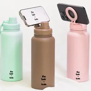 Tripod water bottle- Magsafe Phone holder bottle , 32 oz coldest water, phone mount  The Betr Selfi Bottle Smartphone Cellphone school gift