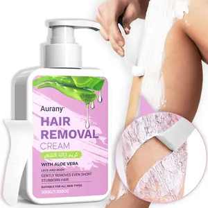 Women's Full-Body Hair Removal Cream, Bikini Hair Removal, Body Hair Removal Cream, Cream Effectively Removes Hair From The Legs And All Other Parts Of The Body, Infused With Moisturizing Aloe Vera Extract, It Is Easy To Use And Suitable For All Skin Type