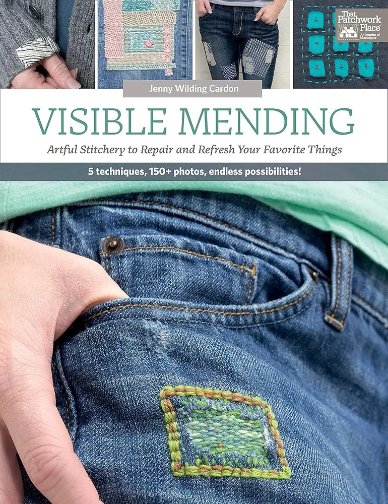 Visible Mending Artful Stitchery Book - Guide to Repair, Refresh Jeans, Sweaters and Favorite Items for Crafts & DIY Enthusiasts, Sweater