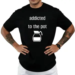 Men's Fun, K-Drama-Inspired T-Shirt — Featuring a "Hooked on K-Dramas" Slogan and Print; 100% Pure Cotton, Casual Crew Neck, Short-Sleeve Tee