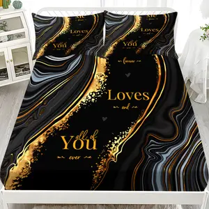 Bed Sheet Set (1 Silky Fitted Sheet + 2 Pillowcases), Modern Style, Suitable for Dorms, Bedrooms, Hotels, All Seasons, No Fillers