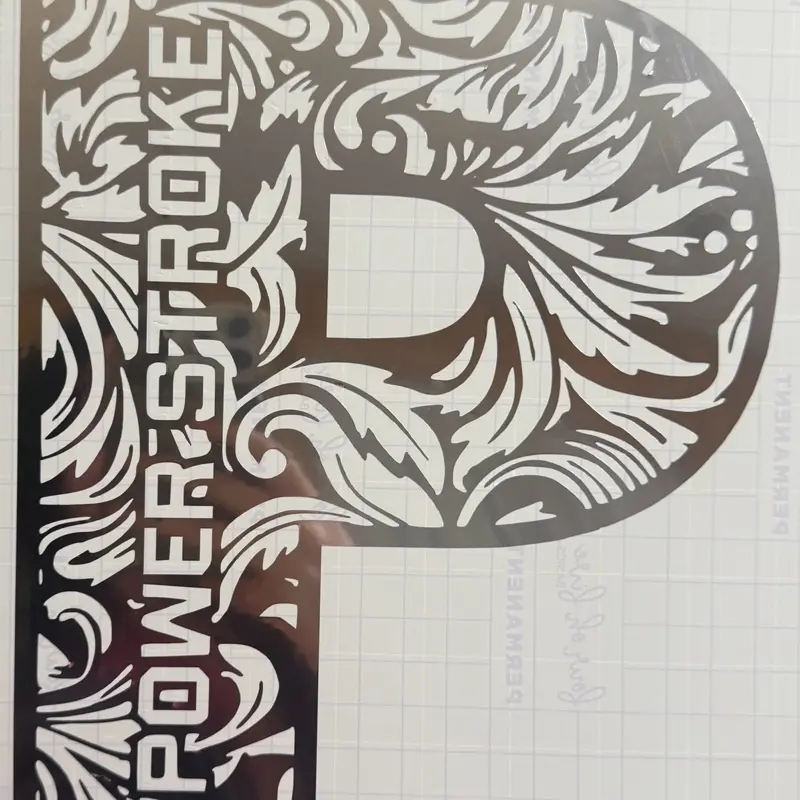 Motorcycle Stickers - Powerstroke Tooled Look Lettering Vinyl Decals, Premium Colored Permanent Vinyl, Custom Size Options, 1-3 Days Processing Time, Includes Transfer Tape, Refund Only For Intact Returned Products