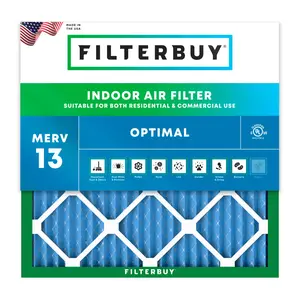Filterbuy Air Filters | MERV 13 Optimal Defense | Pleated HVAC AC Furnace Filter Replacements | Easy Installation | Made in USA | Eco-Friendly
