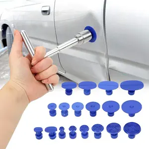 Short T bar Car Body Slide Hammer Set Car Body Slide Hammer Paintless Dent Repair Tool Puller Lifter Hail Removal Tool with 18tabs