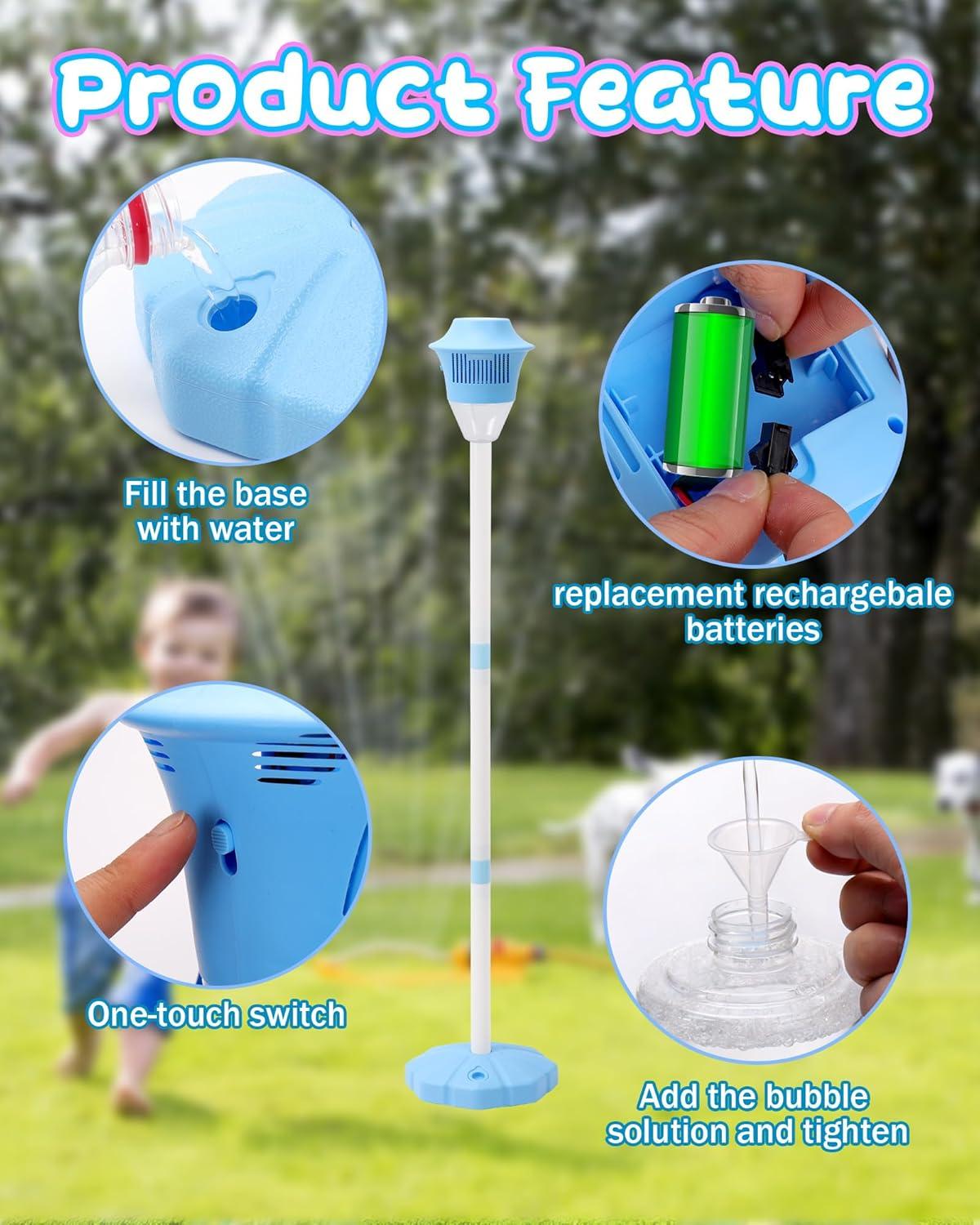 Perfect for Outdoor & PartyMassive Bubbles, Bubble Maker Toy for Automatic Bubble Blaster with Music & Lights Adjustable Height Perfect for Outdoor & PartyMassive Bubbles, Bubble Maker Toy for Automatic Bubble Blaster with Music & Lights Adjustable Height