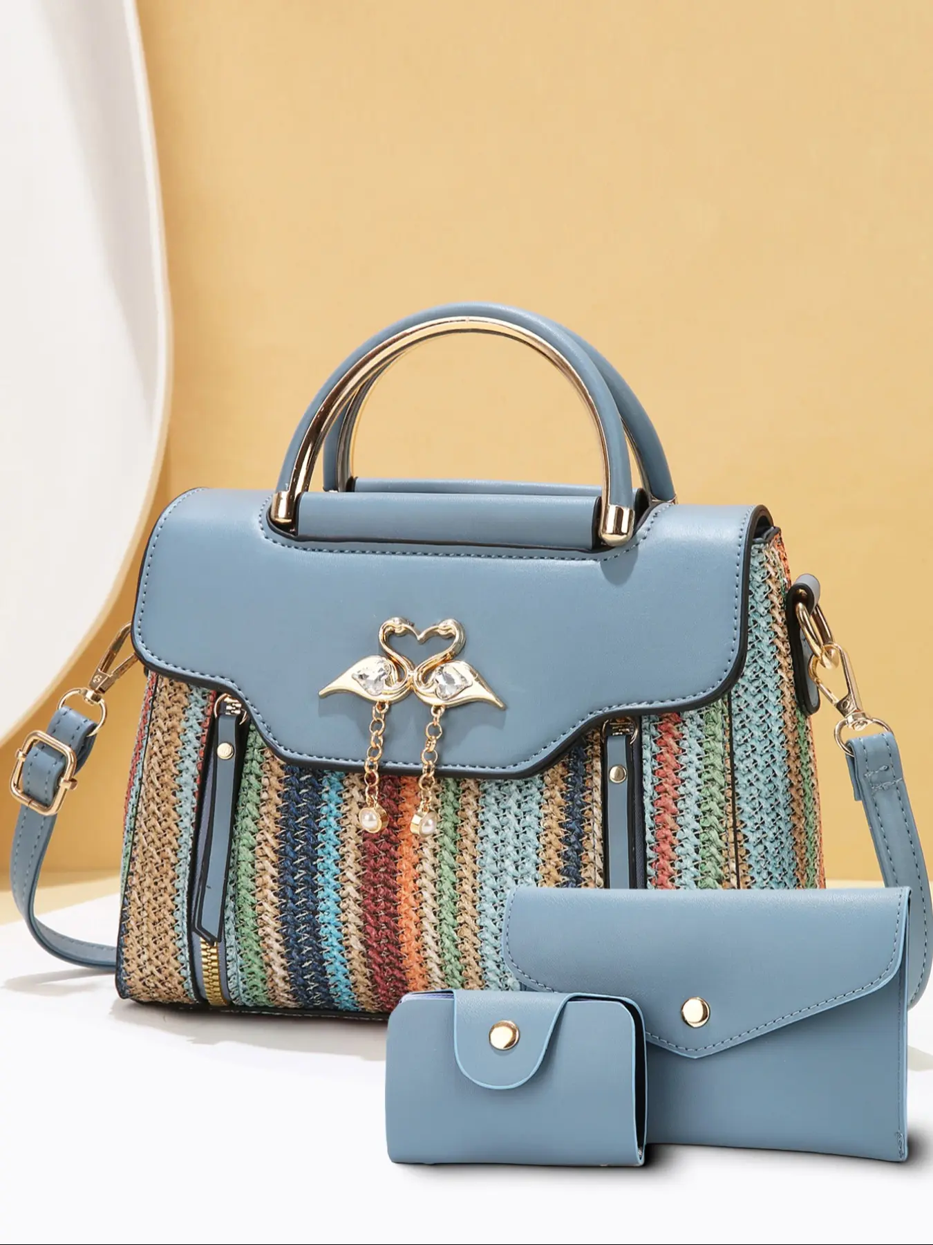 Women's Trendy Premium Shoulder Bag Set, Casual Geometric Handbag, Versatile Fashion Crossbody Bag, Fashionable Shoulder Bag, All Seasons Accessories