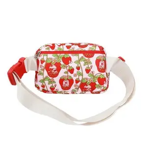 Bioworld Hello Kitty and Friends My Melody Strawberry Shortcake All Over Print Fanny Pack