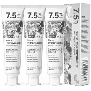 DrWhiten 7.5%nHAP Nano Hydroxyapatite Toothpaste  (3-Pack) | Enamel Repair & Fresh Breath | 7.5%25 nHAP, 4.23 oz – Ideal for Sensitive Teeth Oral Whitening