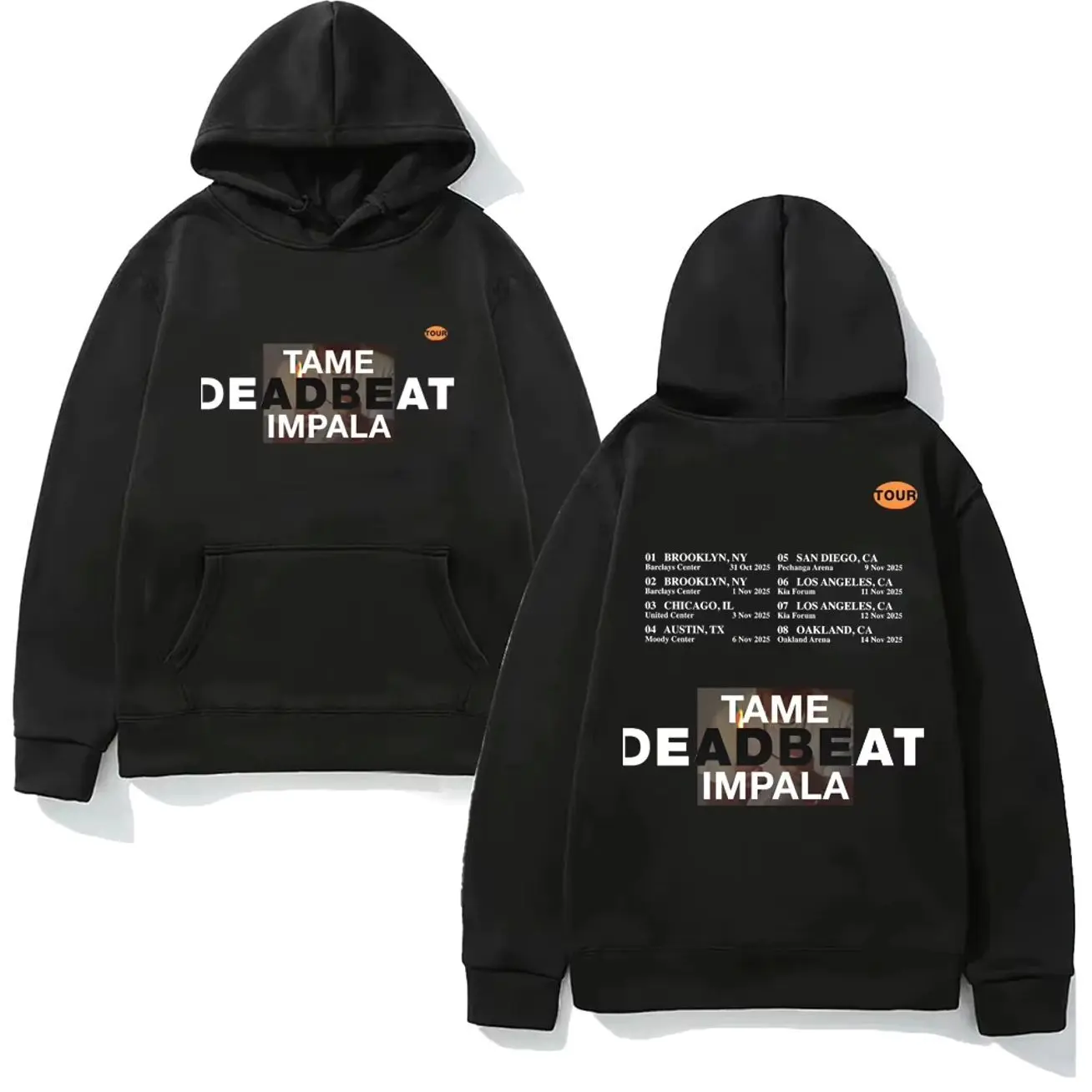 Tame Impala - Deadbeat tour 2025 Hooded Hip Hop Sweatshirt with Hooded Singer's Same Style Clothes Hooded fashion High Quality V