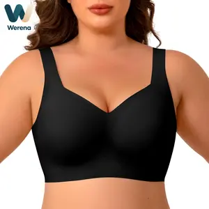 Werena Jelly Wireless Minimizer Bras for women Full Coverage T-Shirt Bra for Plus size Comfortable Everyday Supportive Bra